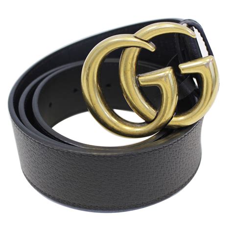 leather belt double g buckle.